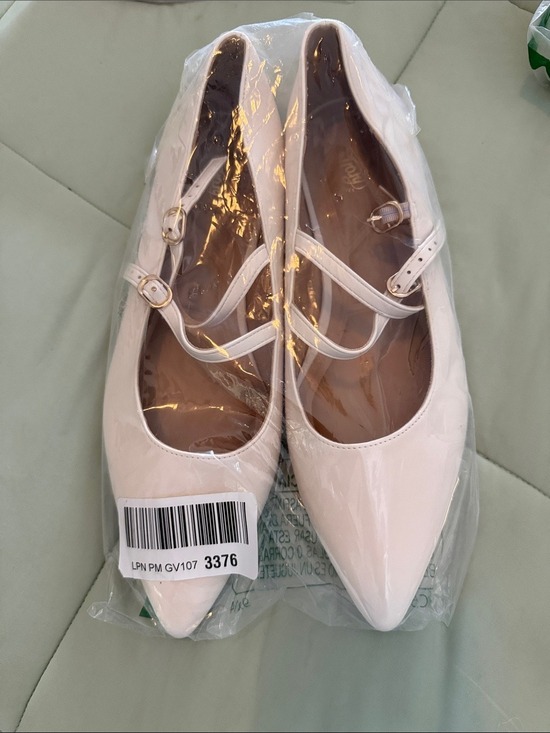 Fray Better Moves Shoes - Fray Better Moves White Pointed-Toe Mary Jane Flats with Double Straps
